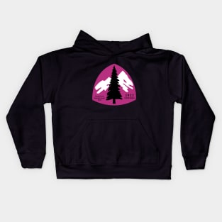 Pacific Crest Trail emblem with 2022 mileage Kids Hoodie